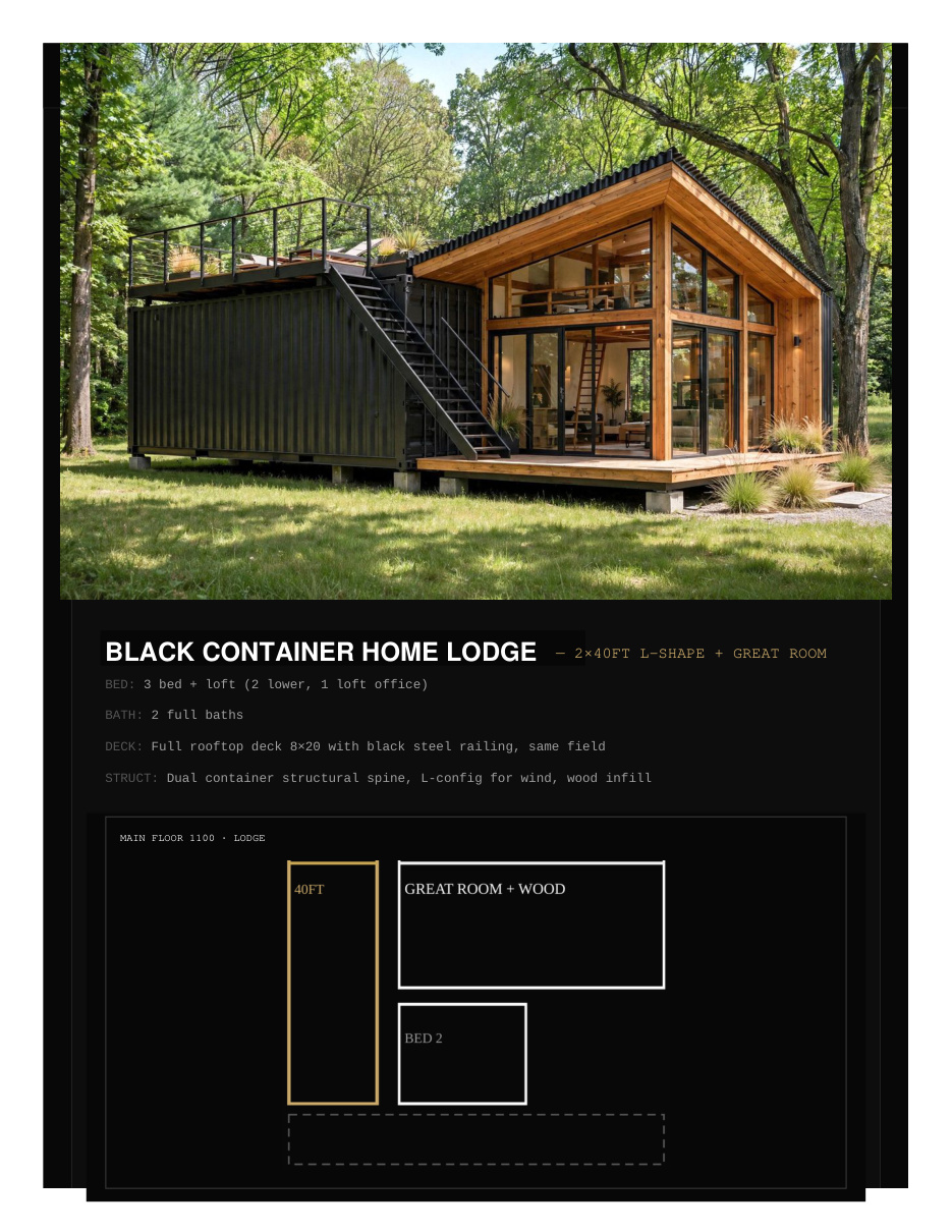 Black Container Home packet — page 9 of 19