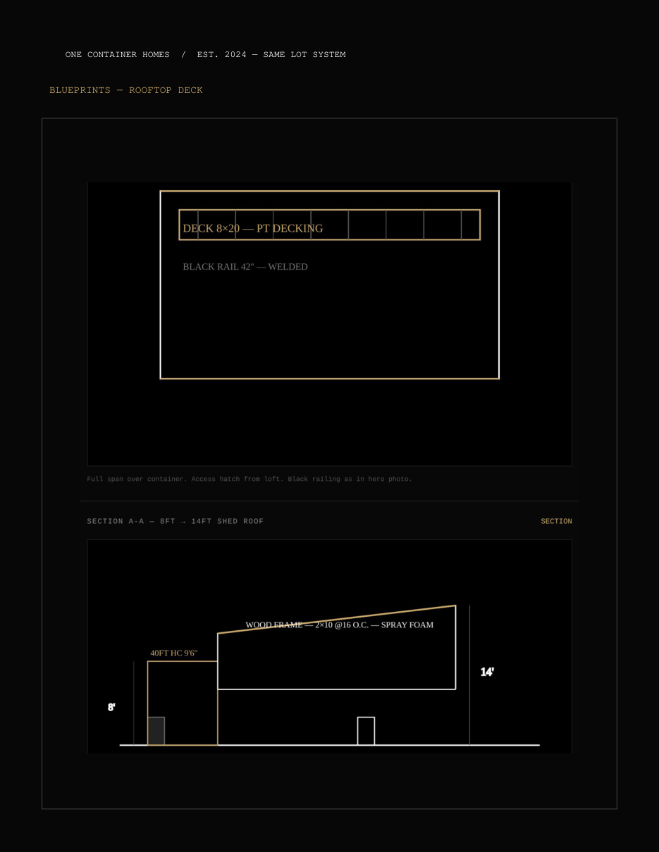Black Container Home packet — page 13 of 19
