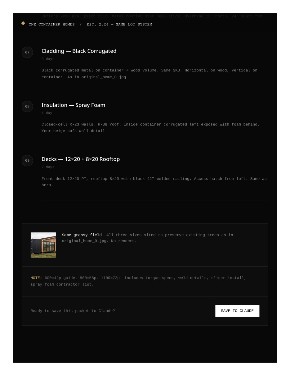 Black Container Home packet — page 19 of 19